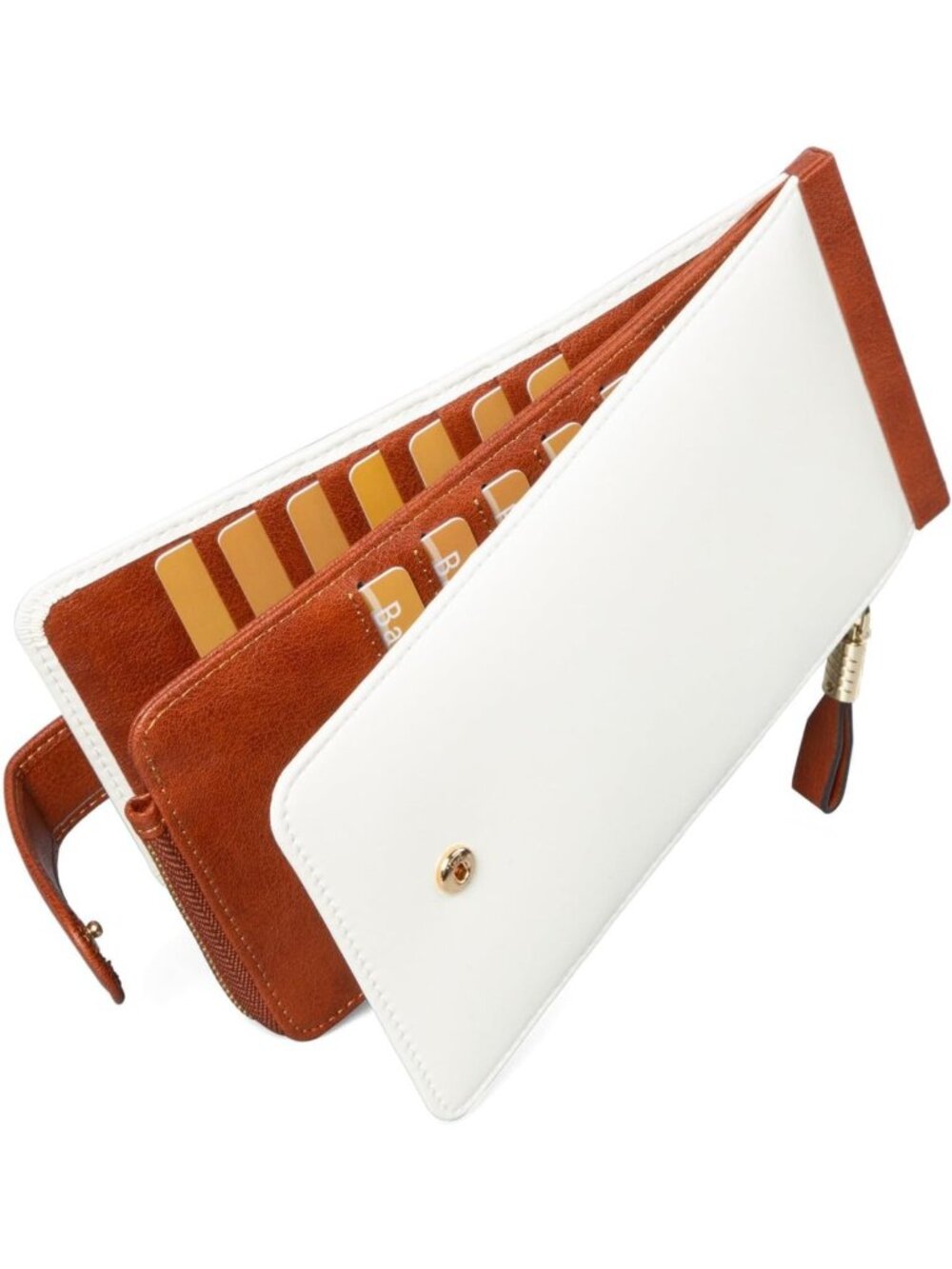 Large RFID Bifold Wallet for Women - Multi Card Holder with Zipper Pocket